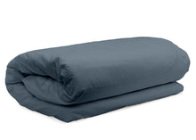 Charger l'image dans la galerie, Housse De Couette france 100% coton longues fibres avec satin de coton 500 fils couleur navy