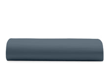 Charger l'image dans la galerie, Drap Plat france 100% coton longues fibres avec satin de coton 500 fils couleur navy bleu