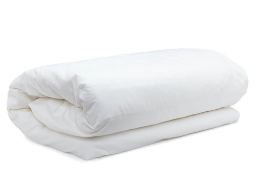 Housse De Couette france 100% coton longues fibres avec satin de coton 500 fils couleur blanc